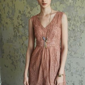Anthropologie Yoana Baraschi Dress 8 rose lace